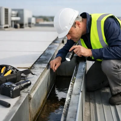 Box Gutter Inspection for Commercial Roofs