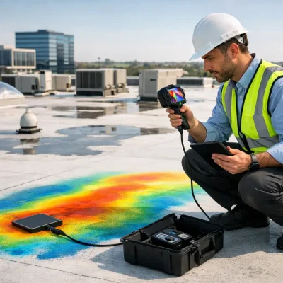 Roof Moisture Mapping Process for Commercial Assets